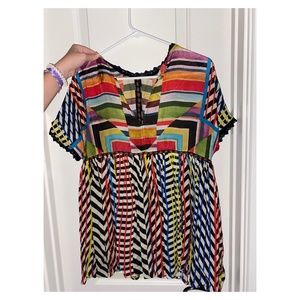 Anthropologie women's colorful shirt